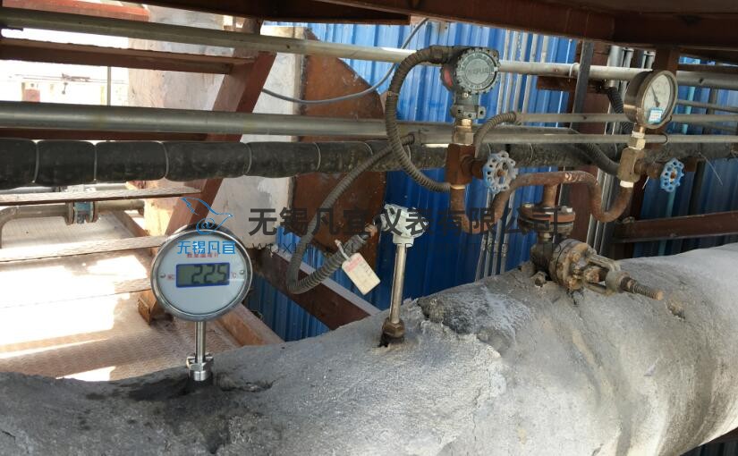 張家港天然氣鍋爐用雙金屬溫度計(jì)，熱電阻現(xiàn)場(chǎng)